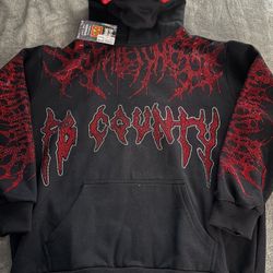 Black & Red Graphic Hoodie 