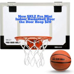 New SKLZ Pro Mini Indoor Basketball Hoop Portable Over The Door