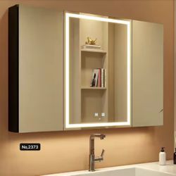 40”x28” ,3 door LED Lighted Bathroom Medicine Cabinet with Sockets & USBs, Defogger, Dimmable, 3 Color Light Makeup Mirror, Easy to Install, Wall Moun