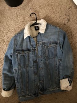 H&M fleece jean jacket