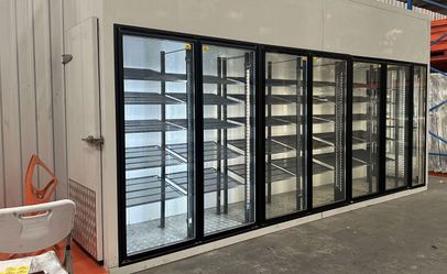 NSF Walk-In Freezer Merchandiser 4 Door with frame