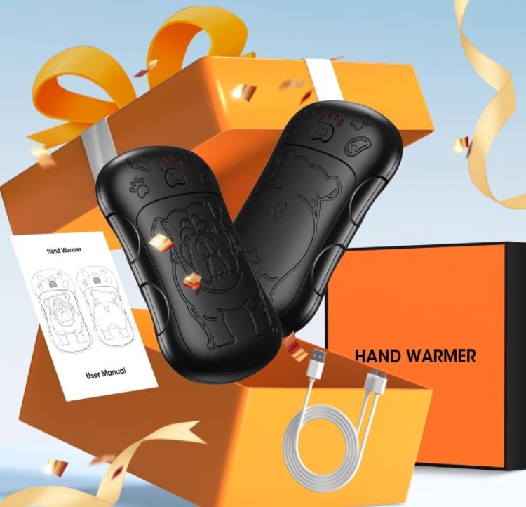 Hand Warmers Rechargeable 2 Pack Strong Magnetic 18Hrs Longer Heating Portable Pocket-Sized Hand Warmer 6000mAh USB Hot Heater Birthday Gifts for Men 