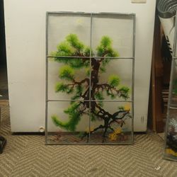 Painted On Stain Glass Art Work