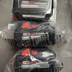 (3) M18 6.0 Batteries 
