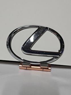 Lexus OEM Chrome Plastic 4 7/8" Emblem Badge Logo Nameplate Name Insignia