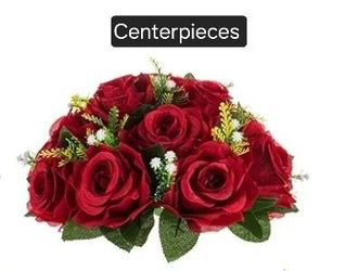 Red rose floral centerpieces - 18 pcs.