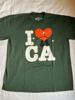 Bad Bunny Exclusive Un Verano Sin Ti Merch Tee Shirt Medium I LOVE CA Large