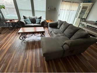 Couch w/ chaise lounge (interchangeable) and Loveseat