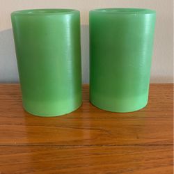 2 Battery Operated Pillar Candles