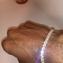 Gold Plated Diamond Bracelet 