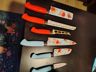 Pioneer Woman Floral Kitchen Knife Set