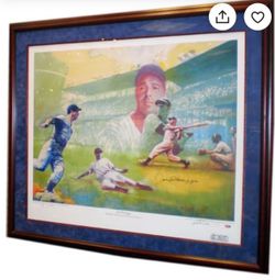 Joe Dimaggio autographed framed seri-lithograph