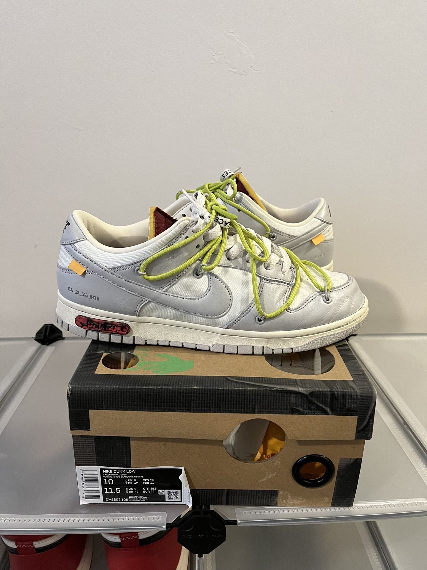 Nike Dunk Offwhite lot 8