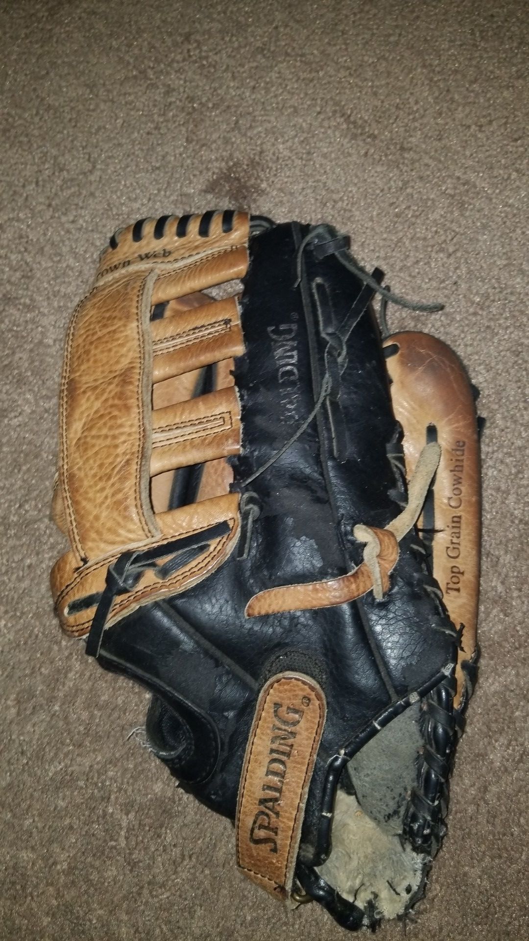Left baseball glove