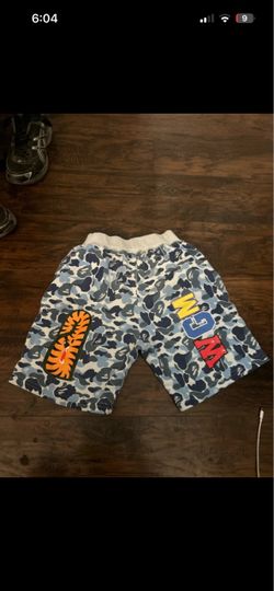 BAPE Blue Camo WGM Shorts