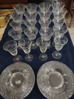 Copas Cristal Y 12 Platos $50