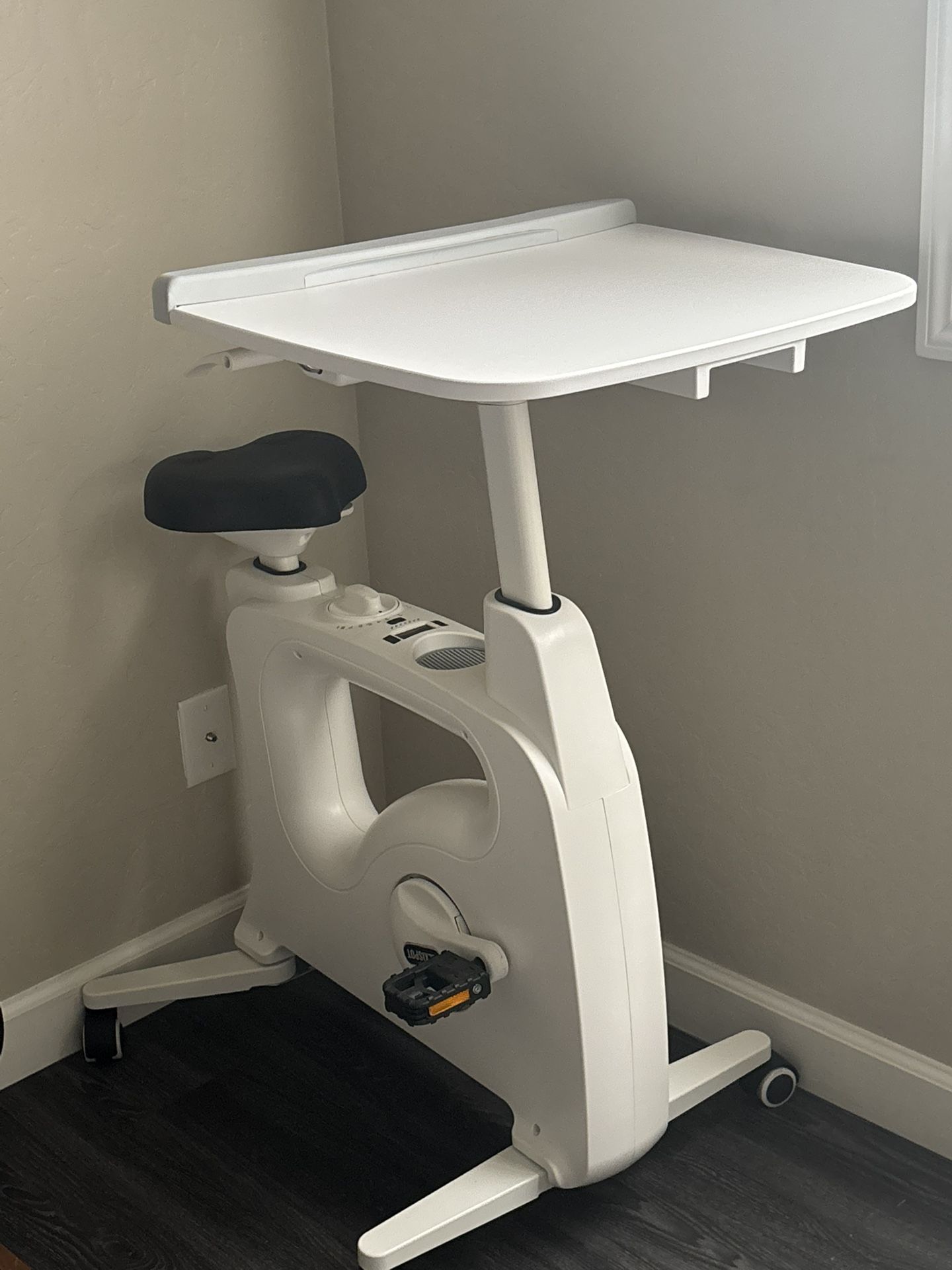 Exercise bike with desk top 