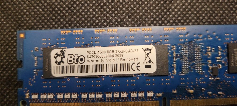 BTO 8GB DDR3/DDR3L 1600MHz PC3L-12800