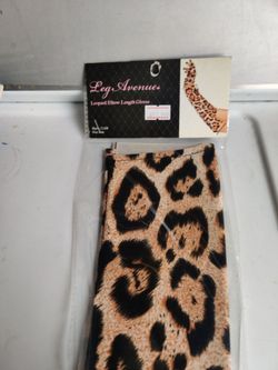 Leg Avenue Leopard Elbow Length gloves One Size