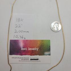 18k Gold 22" S Link Chain