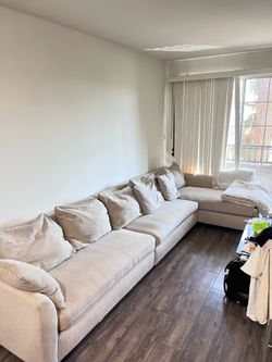 L shaped sectional modular couch