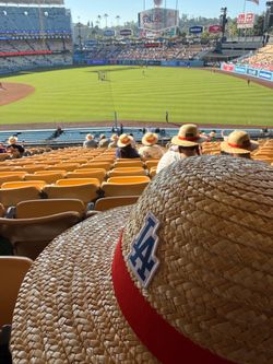 Dodgers one piece straw hat