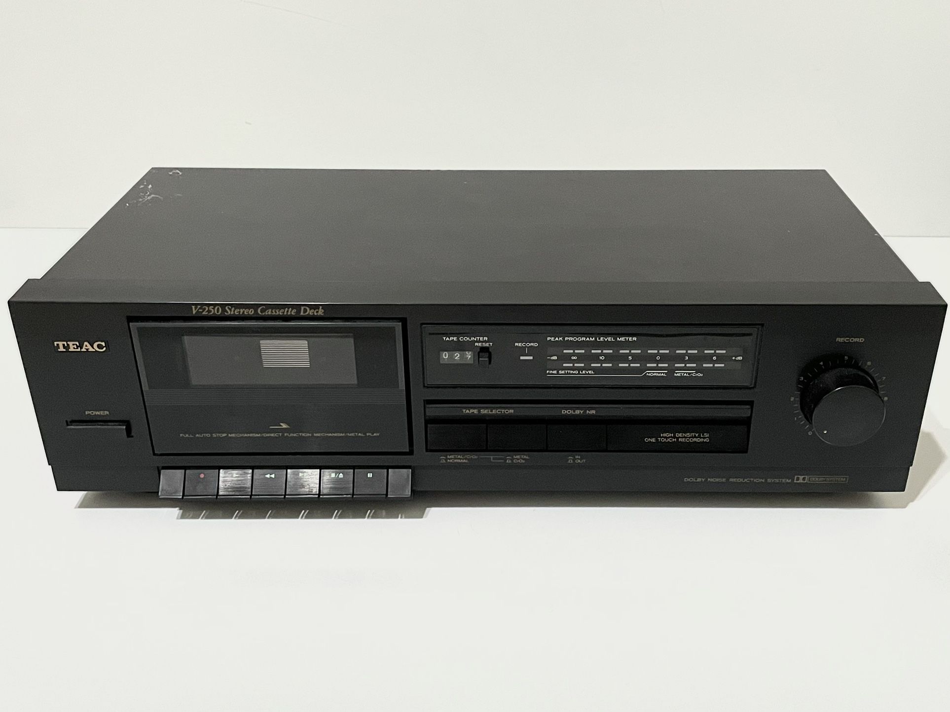 TEAC V-250 Stereo Cassette Deck Dual Cassette Dolby Noise Reduction System TESTED