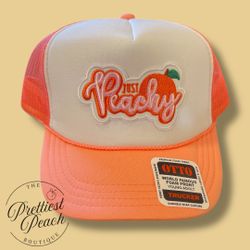 New! “Just Peachy” Coral Trucker Hat - Youth Size