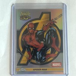 2025 Topps Chrome Marvel SPIDER-MAN New Avengers 20 Years Anniversary Card AV-1