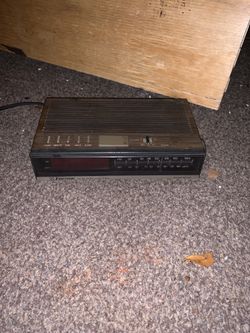 Antique radio and clock