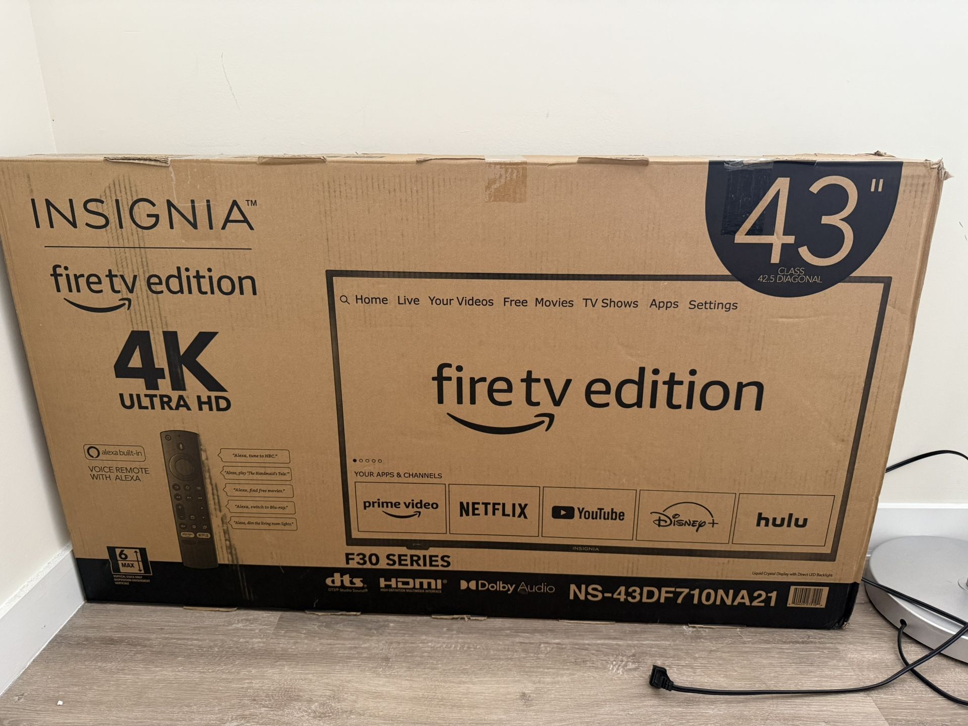 🖥️ Insignia 43” 4K Fire TV Edition – Smart TV with Voice Remote