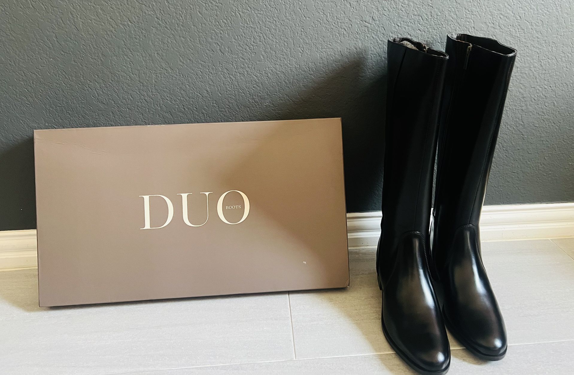 BRAND New Duo Boots - Haltham Tall Brown Leather EU43/47