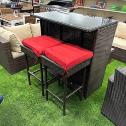 Patio Bar Set Outdoor Furniture Set 