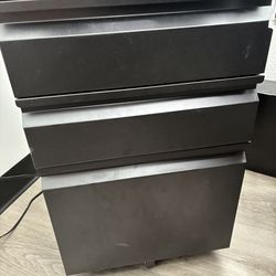 File cabinet metal in black