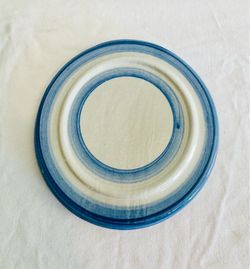 M.A. Hadley Blue and White Stoneware Trivet