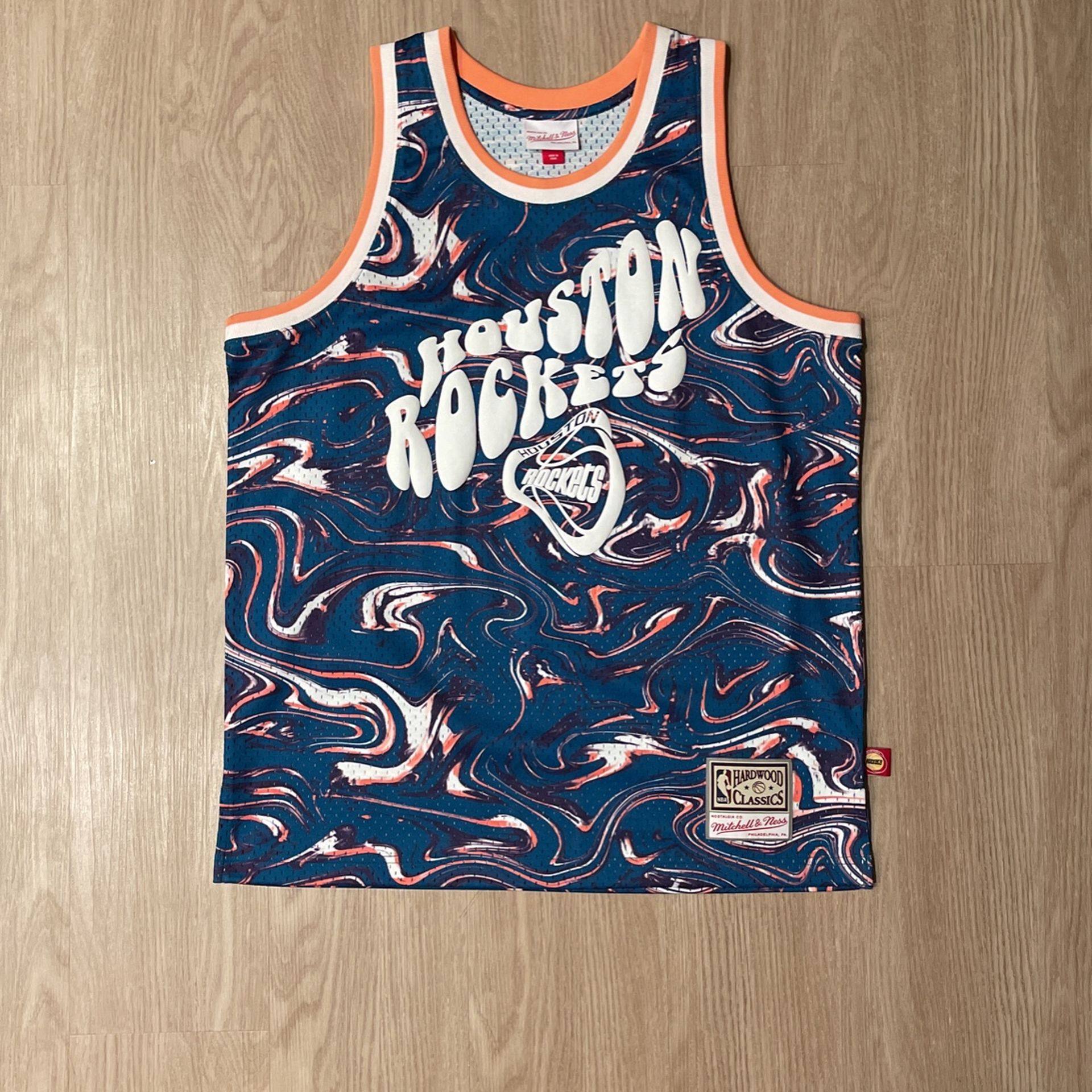 Size Large - Mitchell And Ness NBA Houston Rockets Vintage Authentic Swingman Jersey Liquid Supreme The Hundreds New Era Lids Hatclub Streetwear