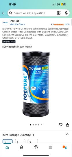 💧 NEW ICEPURE Water Filter – Big Blue 10” x 4.5” 💧