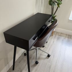 Desk Console Table with Office Desk Chair 