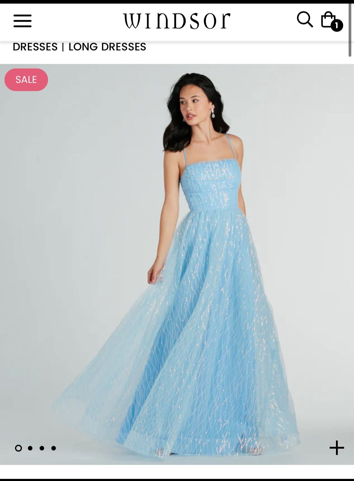 Light Blue/Sparkle Prom Dress