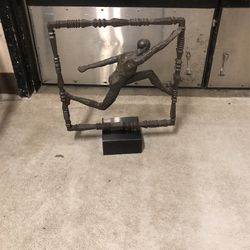 Metal Statue With Marble Base $50.00