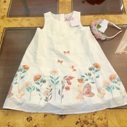 New SHABBY CHIC girl’s Easter Dress & Headband Sz. 5