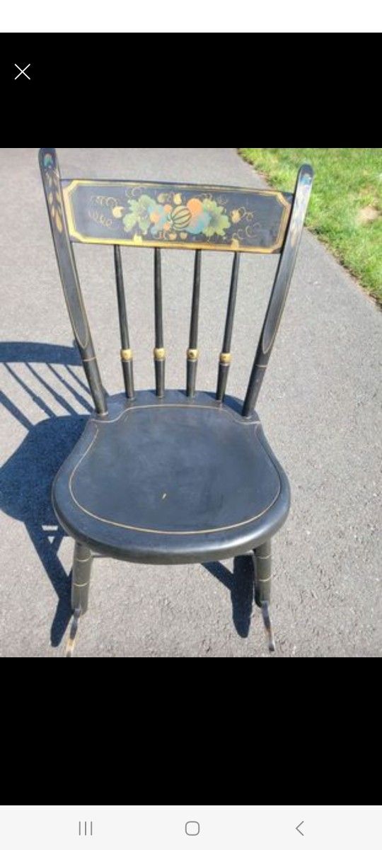 Antique Youth Vintage Solid Wood Rocking Chair