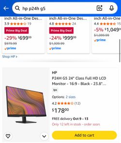 HP P24H G5 23.8" Full HD Edge LED LCD Monitor