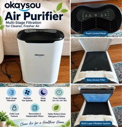 Okaysou Air Purifier with Multi-Stage Filtration