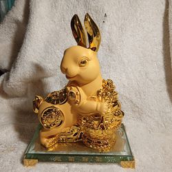 Pottery Chinese New Year Rabbit Figure