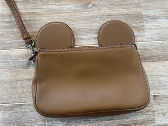 Brown “Coach” Disney Mickey Mouse Wristlet