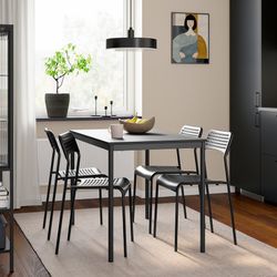 IKEA SANDSBERG table, 2 chairs with cushions