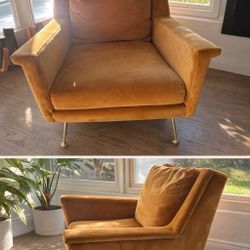 Accent Chair - West Elm Carlo Mid-Century Velvet Chair 