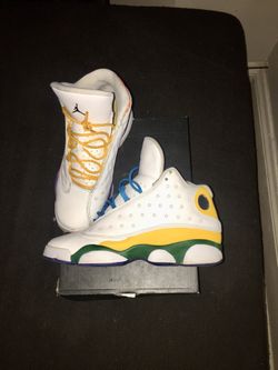 Air Jordan 13 Retro KSA (GS) size 7 , only worn once.$130 they gone look so raw on ya feet watch!!