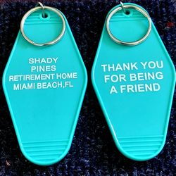 Golden Girls Betty White Hotel Keychain
